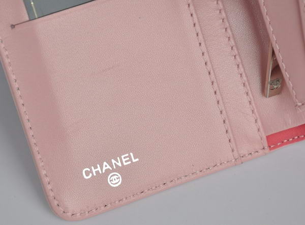 Fake Chanel Patent Leather Bi-Fold Wallet A31508 Pink Online